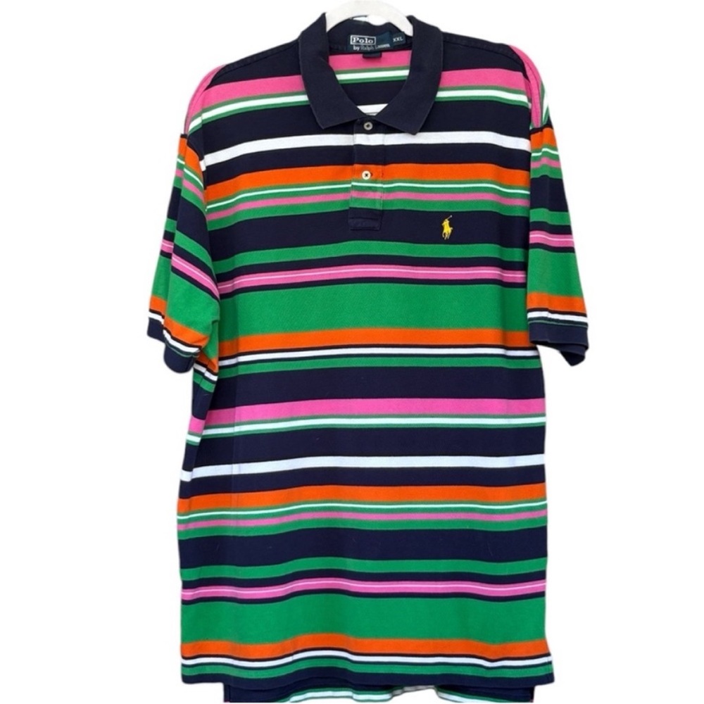 Ralph Lauren Polo Stripped Button Up Shirt With Collar Size XXL